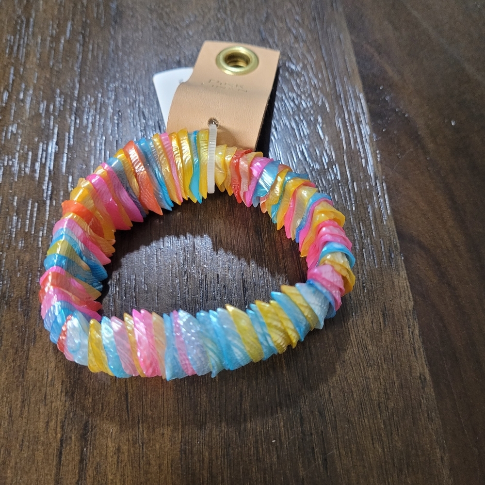 Pink Linen Natural Shell Bracelet‎